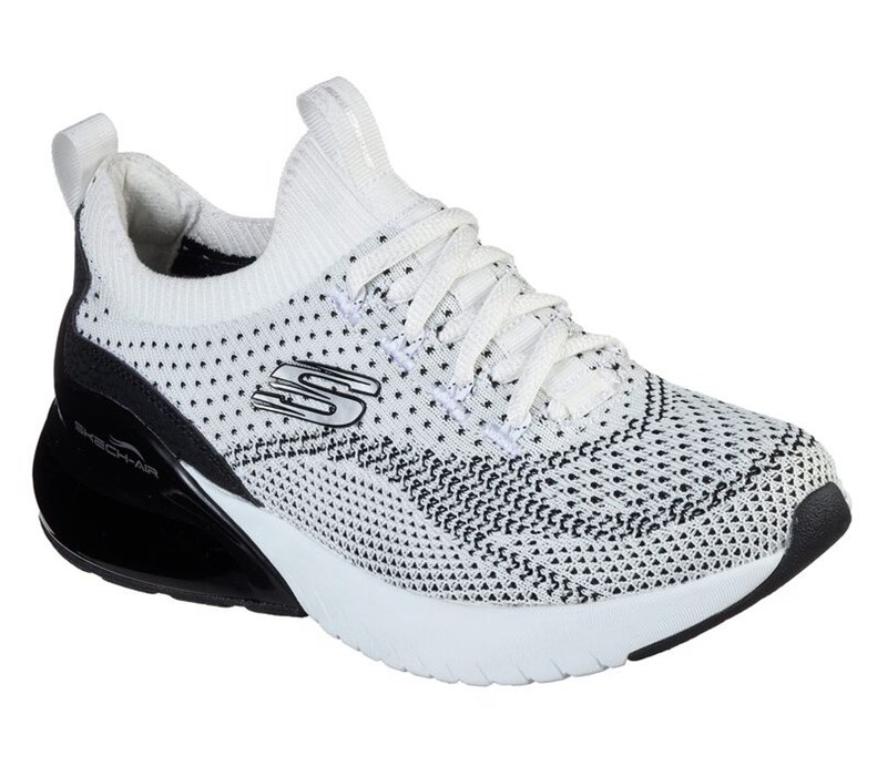 Skechers Dam Vita/Svarta Sneakers - Skech-Air Stratus - Sverige (DRSOJ-8129)